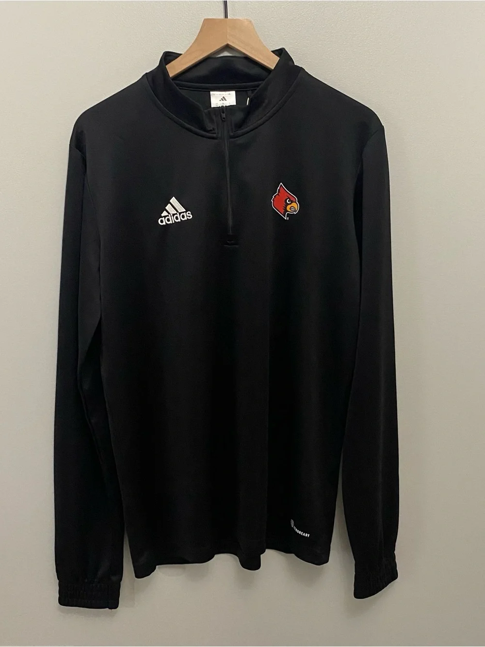 Adidas Louisville Cardinals Entrada 22 Training 1/4 Zip Pullover Mens L NWT